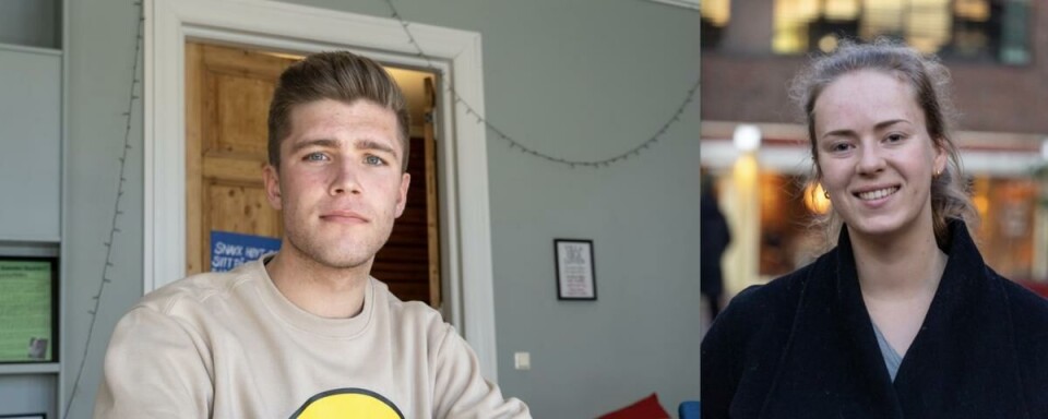 Ekte interesse: Ledar for Studentparlamentet ved UiO, Jørgen Jammer Skogan, og ledar for Norsk Studentorganisasjon, Tuva Todnem Lund, meiner at engasjementet i studentpolitikken er genuint.