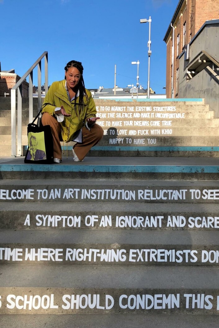 Beyond amazing: Actress and previous KHiO-student Iselin Shumba thinks it is right and important to confront the power structures at the school. Beyond amazing: Actress and previous KHiO-student Iselin Shumba thinks it is right and important to confront the power structures at the school.