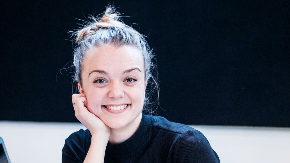 Samarbeid: Anette Løbach (29) har ikke merket de store forskjellene etter sammenslåingen, men synes det er positivt å omgås flere studenter fra andre linjer.