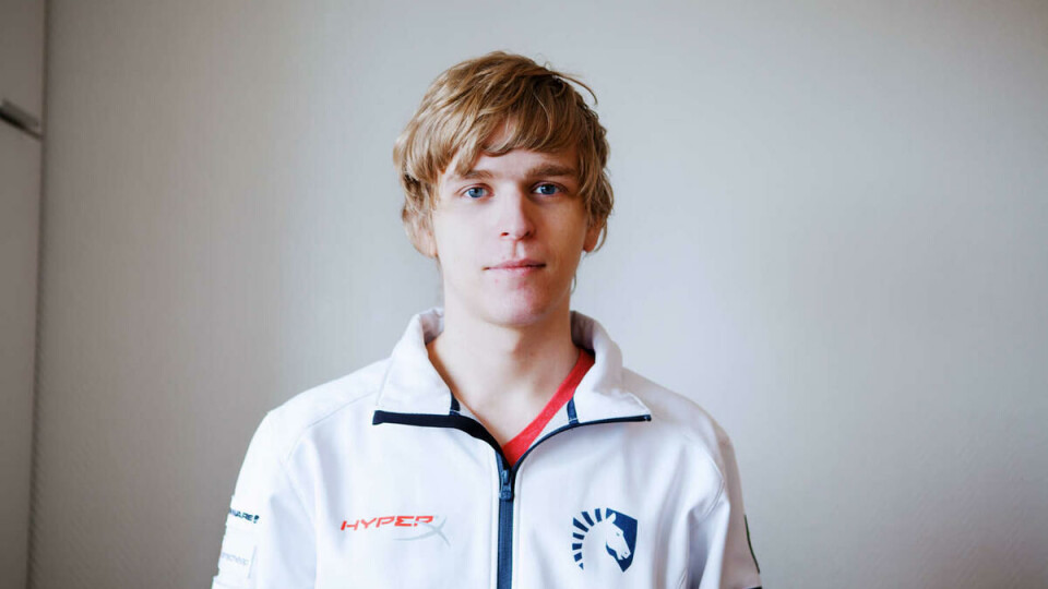 Team player: Jens Waller Aasgaard plays with an international team. This is their team jacket.