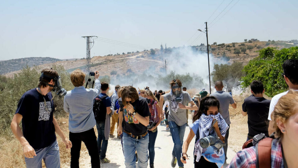 KATT OG MUS PÅ GRENSA: Hver fredag demonstrerer palestinske og internasjonale aktivister mot okkupasjonen i landsbyen Bi’lin utenfor Ramallah. Aktivistenes slagord om frihet møter tåregass fra det israelske militæret.