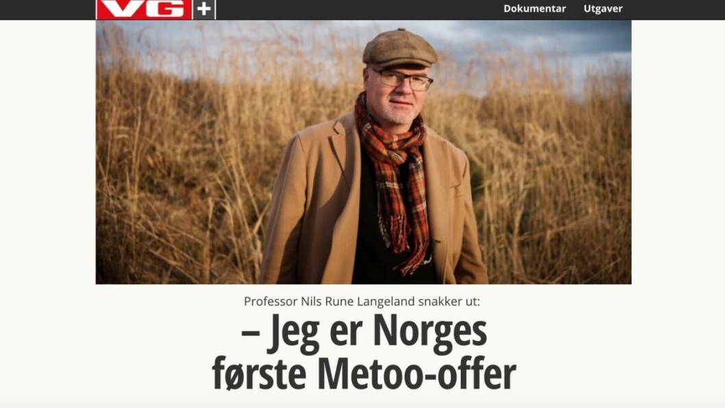 Metoo: Dette er intervjuet som har skapt Twitter-storm. Bildet er en skjermdump fra VG pluss. Metoo: Dette er intervjuet som har skapt Twitter-storm. Bildet er en skjermdump fra VG pluss.