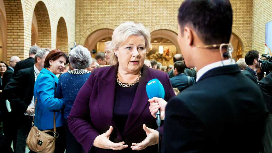 Svar på tiltale: Erna Solbergs regjering har tidligere fått kritikk fra blant andre NSO for ikke å innfri sitt eget boligløft. Nå svarer regjeringen og støttepartiene med igjen å øke antallet studentboliger som skal bygges. Arkivfoto: Eskil Wie Svar på tiltale: Erna Solbergs regjering har tidligere fått kritikk fra blant andre NSO for ikke å innfri sitt eget boligløft. Nå svarer regjeringen og støttepartiene med igjen å øke antallet studentboliger som skal bygges. Arkivfoto: Eskil Wie