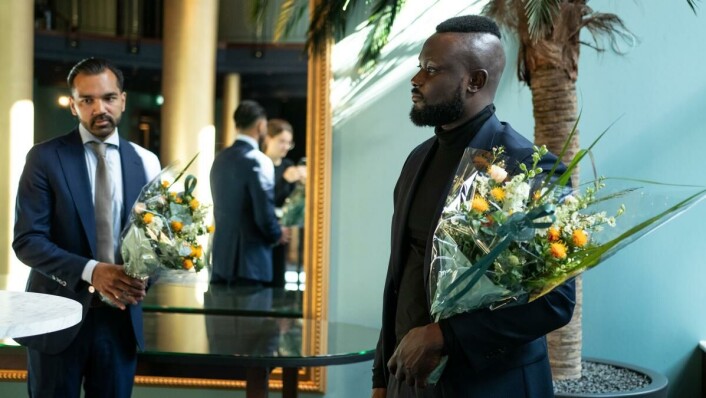Panelsamtale: Hvordan blir minoriteter møtt av politiet? Forsker Robert Nyheim-Jomisko og advokat Awon Amidu deltok på en panelsamtale om temaet i regi av Juristforeningen denne uken. Panelsamtale: Hvordan blir minoriteter møtt av politiet? Forsker Robert Nyheim-Jomisko og advokat Awon Amidu deltok på en panelsamtale om temaet i regi av Juristforeningen denne uken.