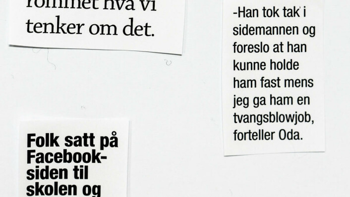Scener fra Odas studiehverdag. Scener fra Odas studiehverdag.