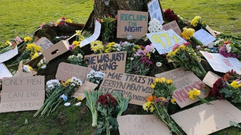 RECLAIM THE NIGHT: Cardiff student Rowan participated in a vigil for Sarah Everard in a local park. Everard was kidnapped and killed when walking home after visiting a friend.