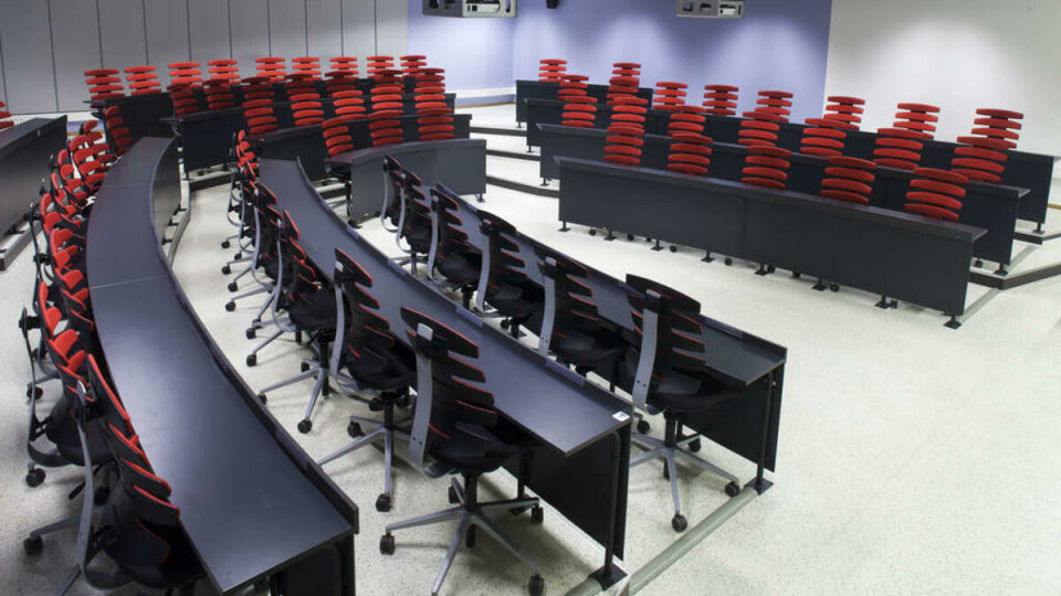 FUTURISTISK: Forelesningssalen på Handelshøgskolen BI i Nydalen med det klingende navnet «C2 005» ble reist i 2005, med B+B arkitekter som hjernene bak.