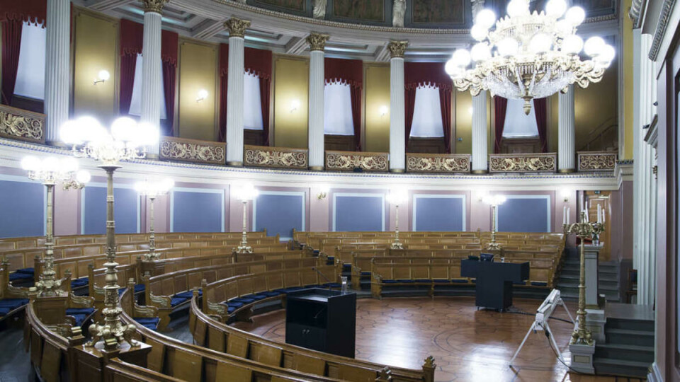 ÆRVERDIG DINOSAUR: Gamle Festsal i Domus Academica i Karl Johans Gate ble reist allerede i 1852, med Christian Heinrich Grosch som arkitekt.