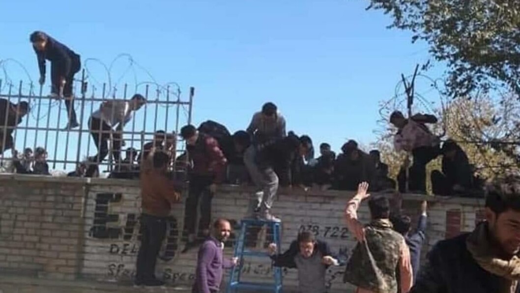 PANIC: Students fled over the gates of the university to get to safety when the attack occurred. PANIC: Students fled over the gates of the university to get to safety when the attack occurred.