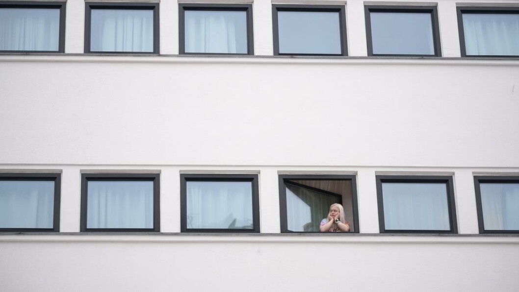 I karantene: Italienske Lucilla Luprano (19) følger fadderopplegget for utvekslingsstudenter over Zoom på karantenehotellet. I karantene: Italienske Lucilla Luprano (19) følger fadderopplegget for utvekslingsstudenter over Zoom på karantenehotellet.