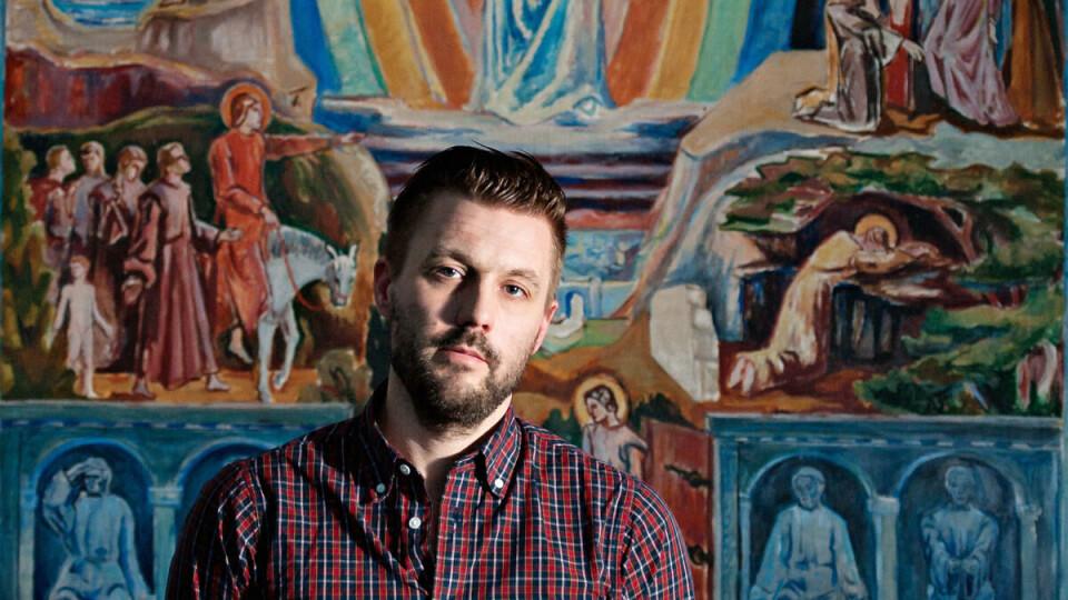 FRA OVEN: Stipendiat ved MF, Eskil Skjeldal mener han har rett til å argumentere religiøst for sine standpunkt på lik linje med alle andre. -En sekulær ateist er ikke noe mer nøytral enn en religiøs person i mine øyne.