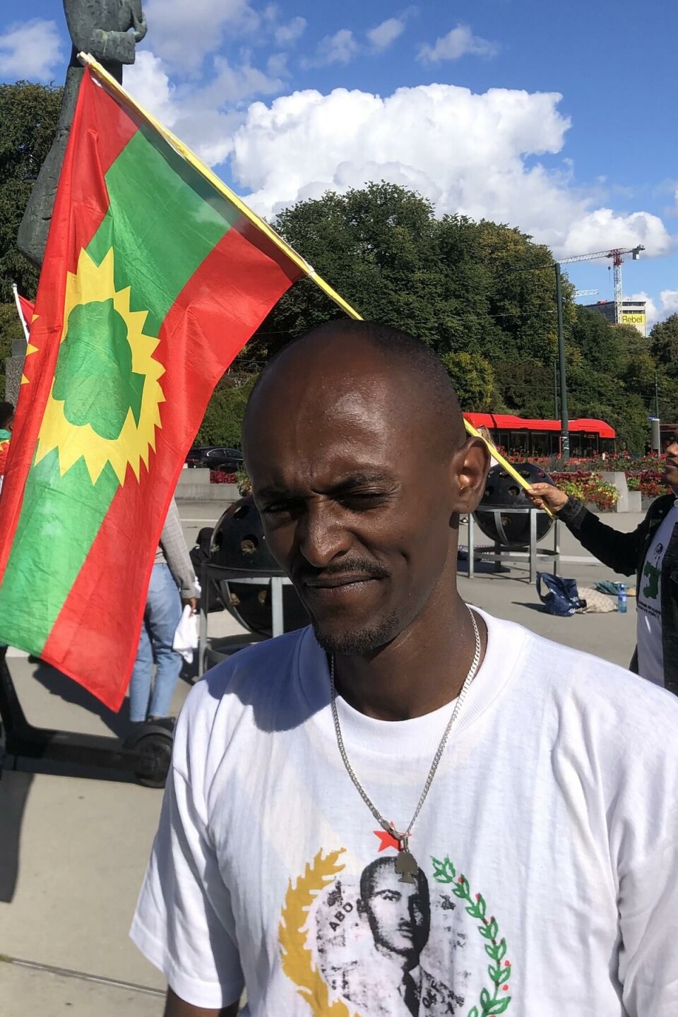 HUNGRY STUDENT: Firaol was one of several young people who were on hunger strike in front of the Ministry of Foreign Affairs.