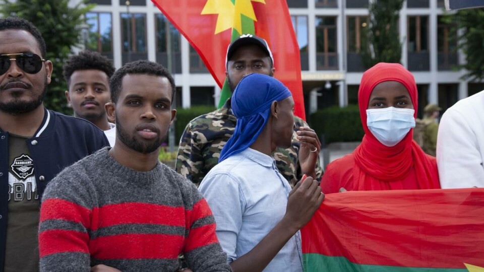 HUNGER STRIKE: More than 100 people attended the demonstration against the regime and for changes in Ethiopia.