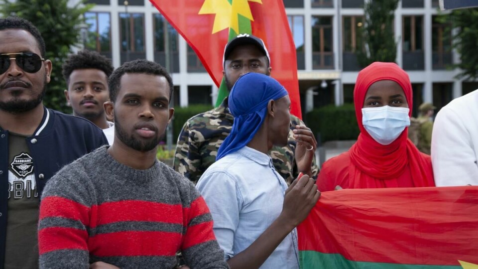 SULTESTREIKER: Over 100 mennesker møtte opp for å demonstrere mot regimet og for endringer i Etiopia