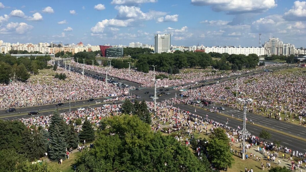 REVOLT: More than 100,000 people participated in Sunday’s protest in Minsk, according to AFP. The demonstration was one of several that have taken place since the presidential election on the 4th of August. REVOLT: More than 100,000 people participated in Sunday’s protest in Minsk, according to AFP. The demonstration was one of several that have taken place since the presidential election on the 4th of August.