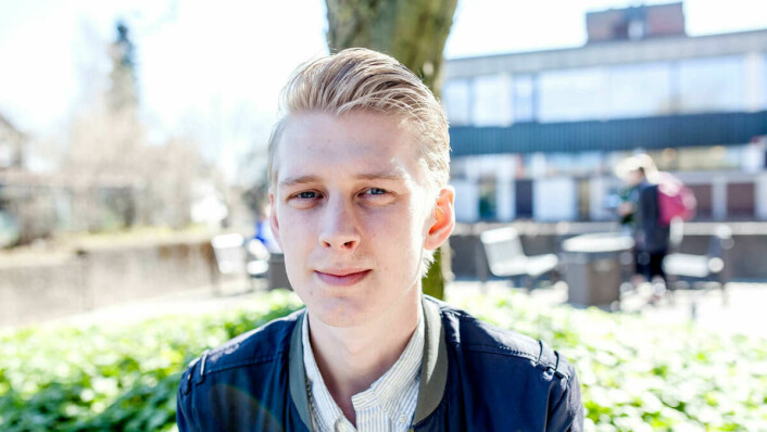 EN AV FÅ: Andreas Brännström, leder for Fremskrittspartiets ungdom (FpU) i Oslo, beskriver fakultetet sitt som «venstrevridd».