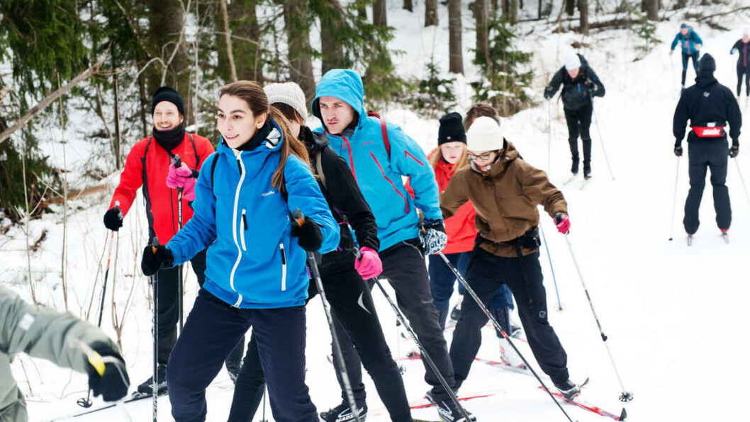 KLATREETAPPE: Ivrige journalister og fotografer gjør et skikkelig Northug-rykk i bakkene. KLATREETAPPE: Ivrige journalister og fotografer gjør et skikkelig Northug-rykk i bakkene.