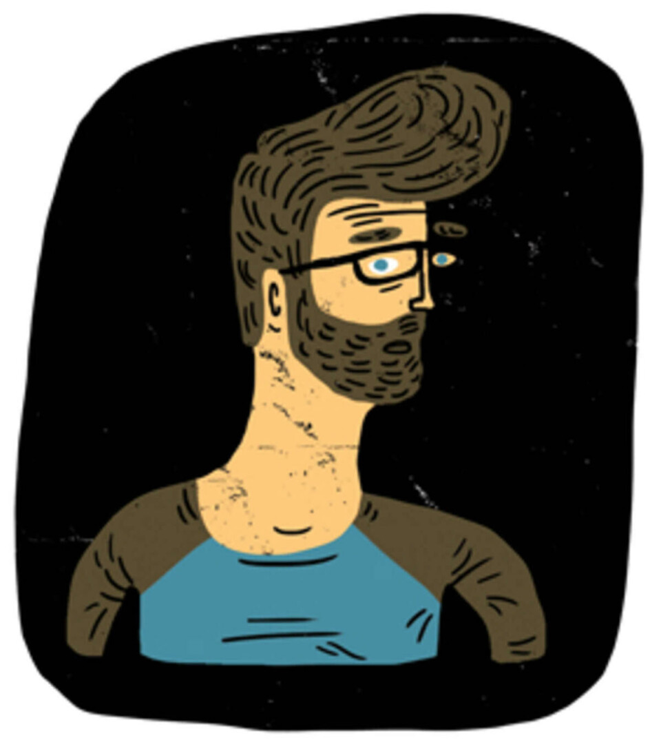 SELVPORTRETT: Selv om han er en internasjonalt anerkjent illustratør har Øivind Hovland levert tegninger til Universitas’ nyhetskommentar hver eneste uke.