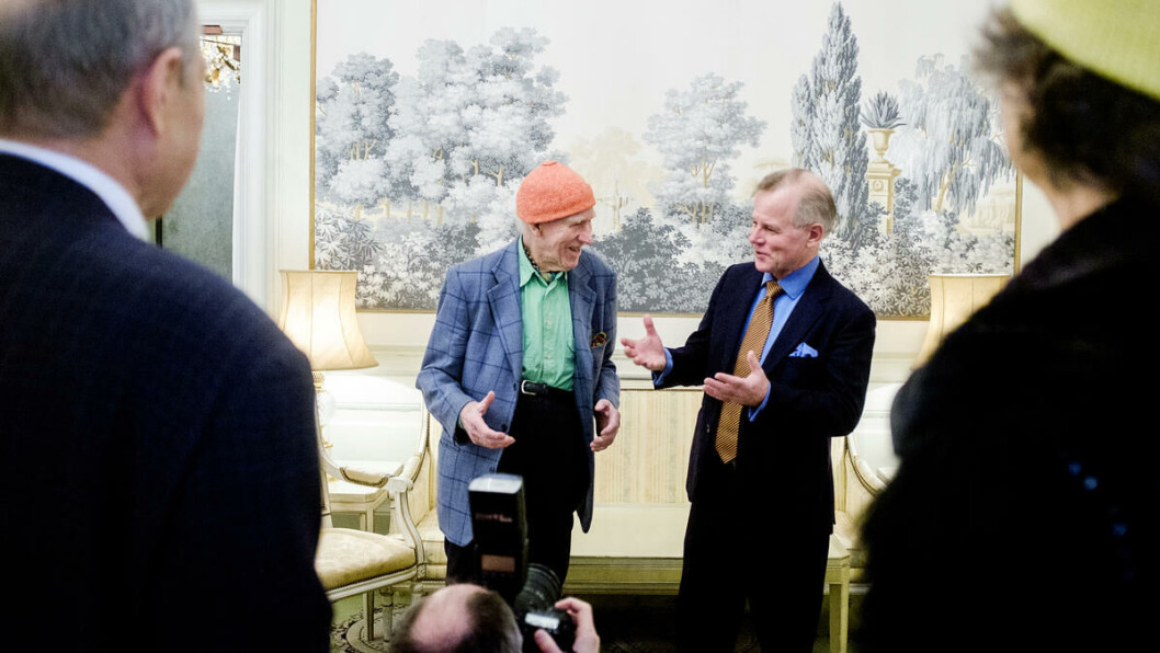 DELTE UT MILLIONER: Olav Thon og Ole Petter Ottersen overvar prisutdelingen torsdag morgen på Hotel Bristol i Oslo sentrum. Totalt ble 43 millioner kroner delt ut. DELTE UT MILLIONER: Olav Thon og Ole Petter Ottersen overvar prisutdelingen torsdag morgen på Hotel Bristol i Oslo sentrum. Totalt ble 43 millioner kroner delt ut.