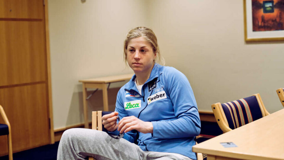 Lange økter: Astrid Uhrenholdt Jacobsen trener fire-fem timer hver dag. Her trener hun til sprinten i årets VM. Foto: Scanpix