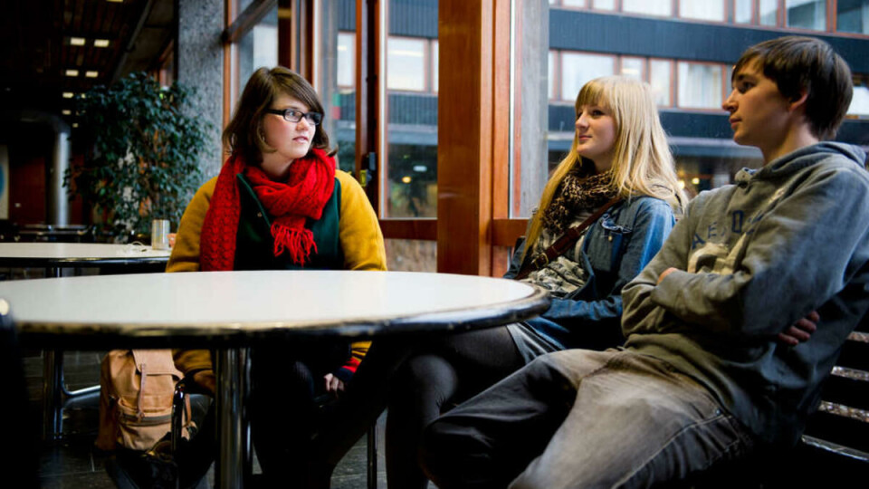 Expect mass demonstrations: Runa Næss Thomassen, Haakon Gjerløw and Katrine Sollied think there will be mass demonstrations in Norway if the government introduces tuition fees.