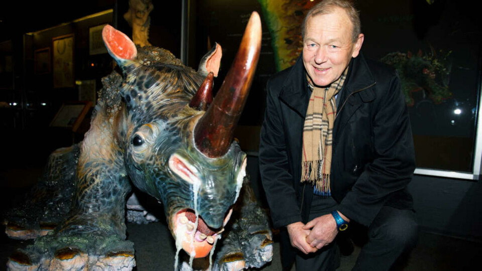 Skumle skapninger: Museumsdirektør Arne Bjørlykke er strålende fornøyd med at Jo Nesbøs nifse kreaturer har trukket så mange mennesker til NHM.