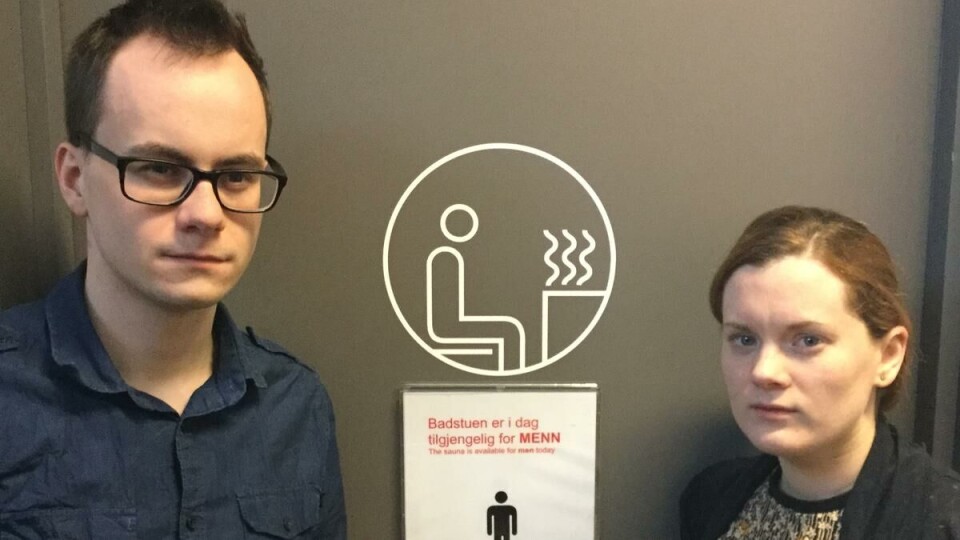 Det er ikke greit at badstuen bare er tilgjengelig for menn den ene dagen, og kvinner den andre, mener Signe Bakke Johannessen. Det er ikke greit at badstuen bare er tilgjengelig for menn den ene dagen, og kvinner den andre, mener Signe Bakke Johannessen.
