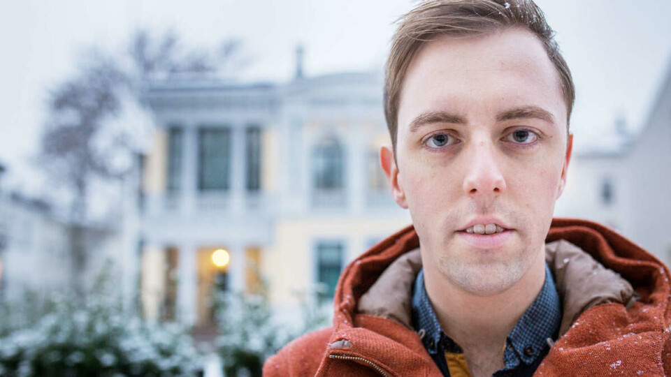 Positiv til intervjuer: Leder Nicholas Wilkinson i Sosialistisk Ungdom. Arkivfoto: Håkon Benjaminsen