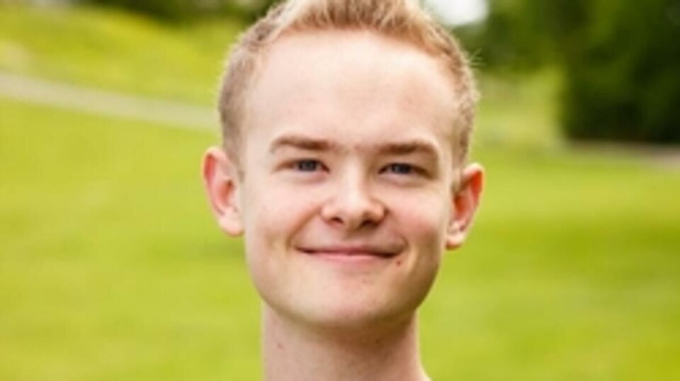 Positiv til intervjuer: Kristoffer Hansen, leder i Elevorganisasjonen. Pressefoto: Yngve Horvei
