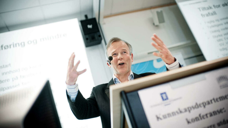 Hvor stort er stort nok: Rektor Ottersen må bytte slagord etter at UiO ikke lenger er størst. Selv mener han det vil ha lite å si for universitetet. Arkivfoto: Ketil Blom