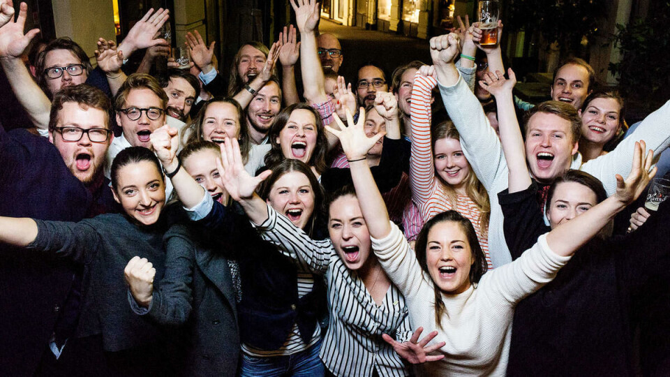 Celebrations: Students were celebrating the policy change. Photo: Patrick da Silva Sæther