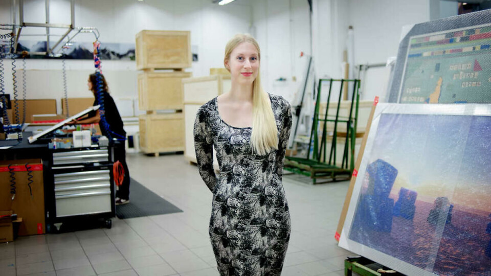 Karrierebevisst: Ingrid Halland forteller at hun var innstilt på karriere da hun arbeidet med masteren sin i kunsthistorie. I dag jobber hun som kunstkonsulent i det private næringsliv, og kjøper inn kunst ut ifra kundenes egne ønsker og budsjetter.