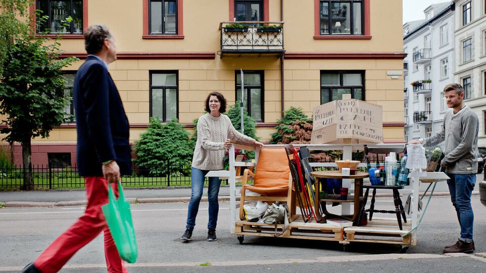 God stemning: Rullende café ønsker ikke å være en konkurrent til andre kafeer. Deres formål er først og fremst å lage god stemning.