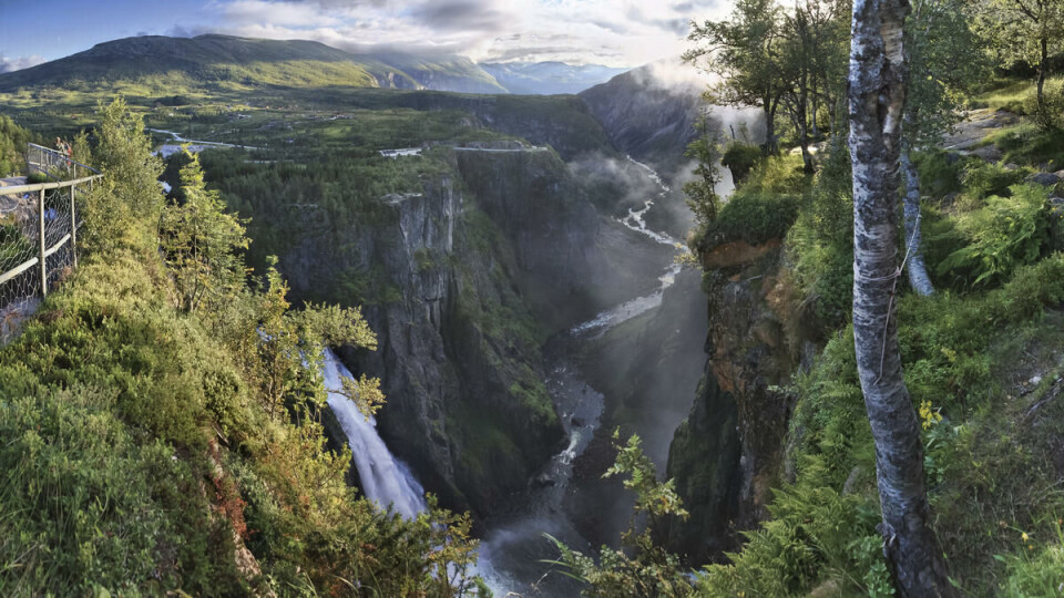 Nasjonalromantisk: Med utsikt over norske Vøringsfossen, tatt fra østsiden av dalen. Tatt av Simo Räsäne