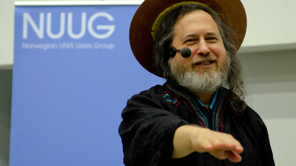 Alter ego: Richard Stallman, her som selvutnevnte St. IGNUcius, har et religiøst forhold til fri programvare.