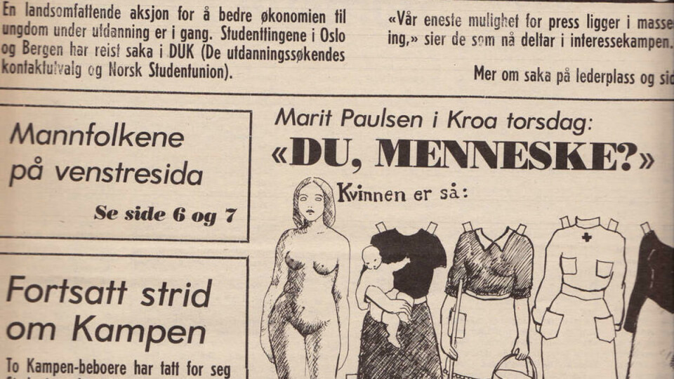 MOMSKAMP: Universitas nr. 4 1970. – Det er klart at de forslag som beregningsutvalget nå har kommet med kan splitte studentene, om vi ikke ettertrykkelig står fast på kravene om 110 kroner i stipend og 150 kr økte lån pr. måned, sa formann i Norsk Studentunion Ole-Erik Yrvin i 1970.