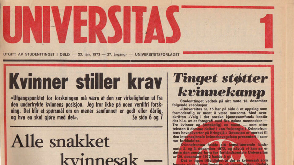 MOMSKAMP: Universitas nr. 4 1970. – Det er klart at de forslag som beregningsutvalget nå har kommet med kan splitte studentene, om vi ikke ettertrykkelig står fast på kravene om 110 kroner i stipend og 150 kr økte lån pr. måned, sa formann i Norsk Studentunion Ole-Erik Yrvin i 1970.