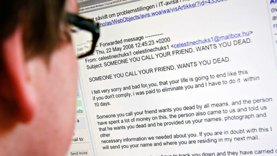 Murder threats via email