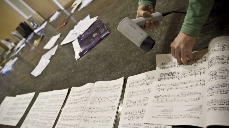 ØDELEGGENDE: Vannlekkasjen ødela natt til fredag en rekke bøker ved Institutt for musikkvitenskap.