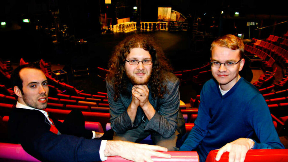 ARRANGØRENE: Fra venstre: Anders Ravik Jupskås, Karl Kristian Rådahl Kirchhoff og Andreas Snildal.