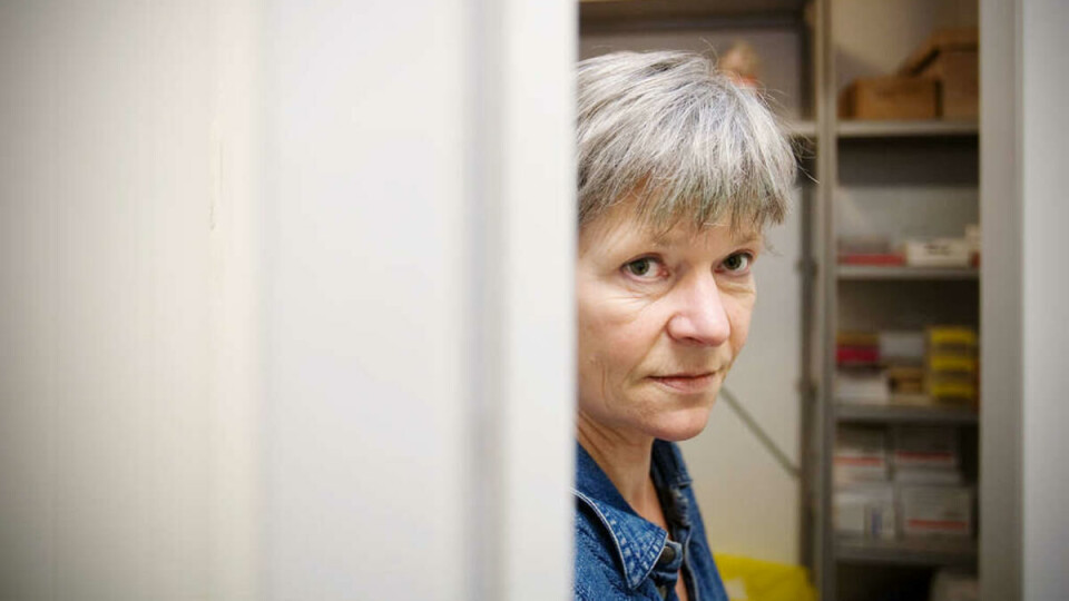 LIVSVIKTIG FORSKNING SMELTET VEKK: -- Jeg har lagt noen av vevsprøver fra svenske og finske menneskehjerter i en annen fryser, de er nok ubrukelige nå, men det vanskelig for meg å kaste dem, forteller Guro Valen, forsker ved Institutt for medisinske basalfag (IMB) ved Det medisinske fakultet. Guro Valen.