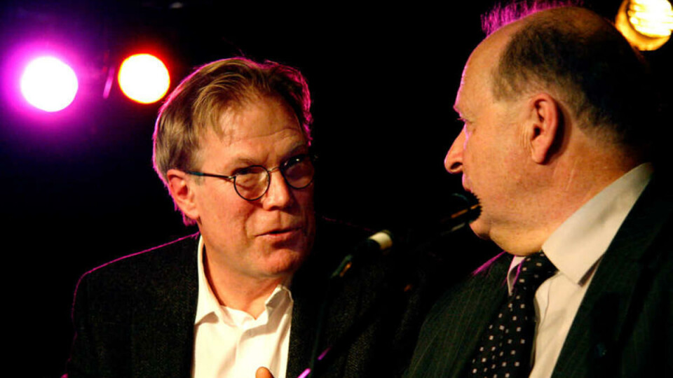 NASSE NØFF: En ideell dannet person er en krysning mellom Drillo og Nasse Nøff, mener Raino Malnes (t.v.), som her debatterer med Odd Einar Dørum.