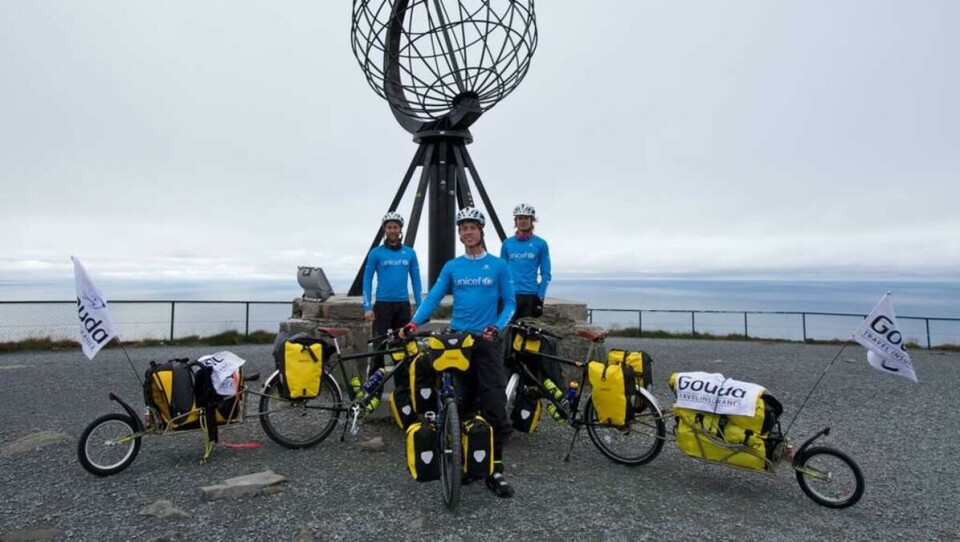 STARTEN: 25. august la gutta ut fra Nordkapp. For å finansiere turen hadde de både jobbet noen somre for å legge seg opp penger, og ordnet sponsoravtaler. Hvis noen skulle ha lyst til å legge ut på langtur har de følgende råd:
-- Ikke hør på de som sier «nei, det går ikke an». Det koster ikke så mye når du er villig til å senke standarden.