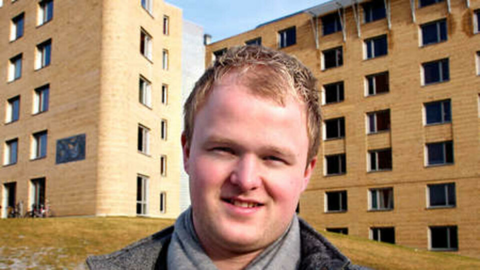 VIL BYGGE HØYT: Fredrik Refsnes, leder i Velferdstinget, ønsker å bygge seks etasjer med studentboliger på Vestgrensa.