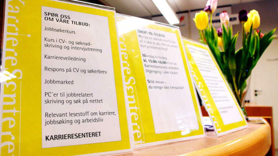 KARRIERESENTERET: Her kan du mellom anna melde deg på kurs, få informasjon om ledige jobbar og få vegleiing før jobbintervju.
