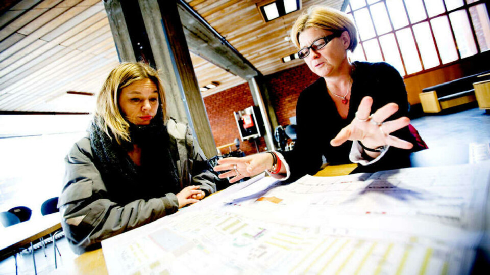 UFORANDRET: – Jeg var student på 80-tallet, og da så alt helt likt ut her, sier Heidi Rustad (t.h.). Hun og Live Rasmussen vil tilpasse Vilhelm Bjerknes’ hus dagens studentvirkelighet.