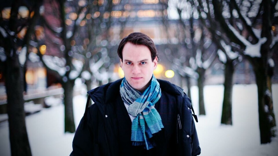 NYSKAPER: Johan Erik Tunestam (23) er en av to litteraturstudenter som bil skape liv blant studentene med nytt tidsskrift.