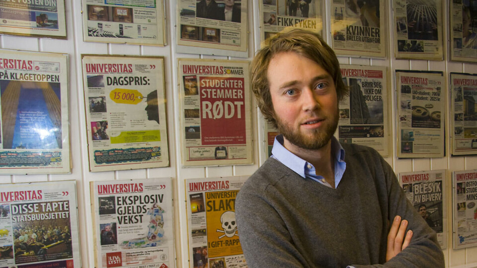 NY REDAKTØR: Anders Mathias Johansen tar over redaktørjobben i Universitas etter Aksel Kjær Vidnes over nyttår.