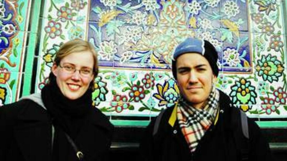 AGREEING: Christine Hofseth Hovland of the Oslo Student Christian Movement and Hamzan Rajpoot of the Ahmadiyya Muslim Student Association are both highly critical of the recent portrayal of the prophet Muhammad in the Christian periodical Magazinet.