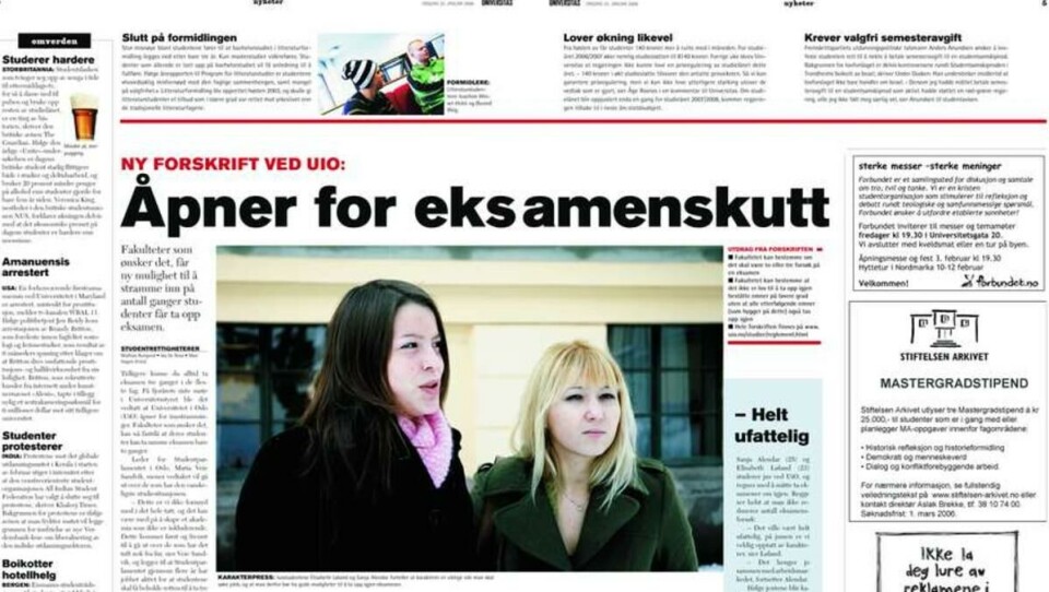 På studentrettighetene løs